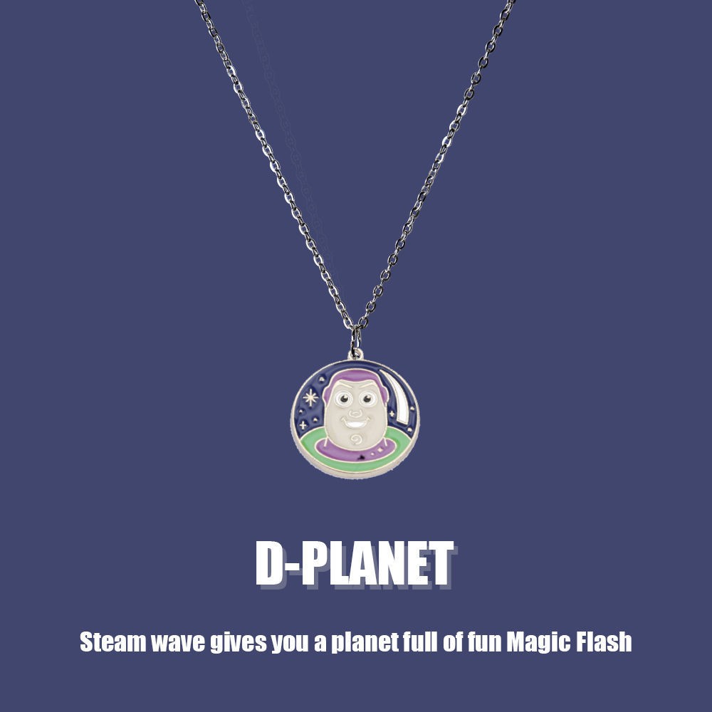 DPLANET Toy Story Buzz Lightyear Kalung Alloy Hadiah Universe Kepribadian Pasangan Boy Pendant Ranta