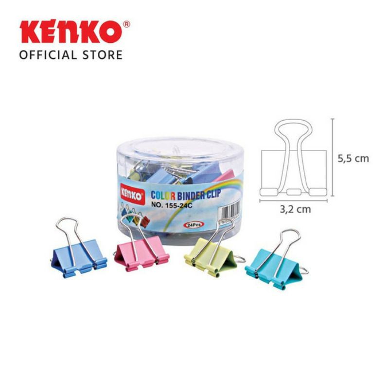 

clip binder no 155/ binder klip isi 1pcs/ clip binder kenko/ clip binder murah/ clip binder warna/ clip binder lucu