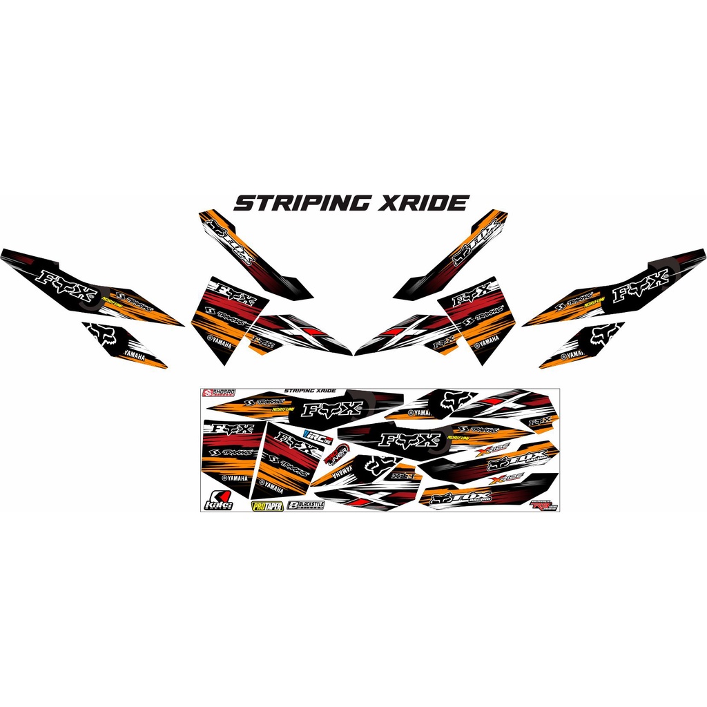 RAFFASYA STICKER / STRIPING X RIDE 115 VARIASI STICKER MOTOR YAMAHA BODY LIS X-RIDE VARIASI / STIKER