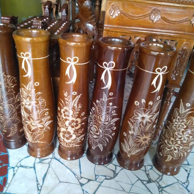 POT BUNGA KAYU JATI