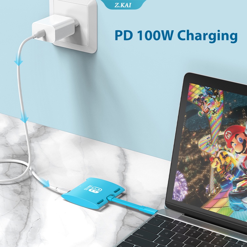 Dock Charging Station Nintendo Switch Ke 4K HDMI USB 3.0 PD