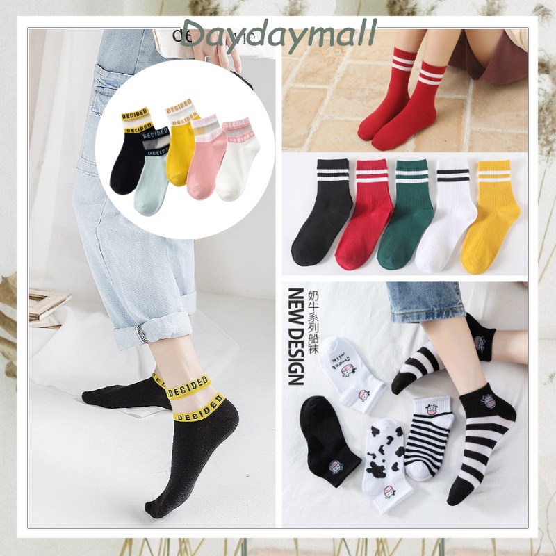 Kaos Kaki Wanita Motif Fashion Korea Women Sock DD 191 192 194