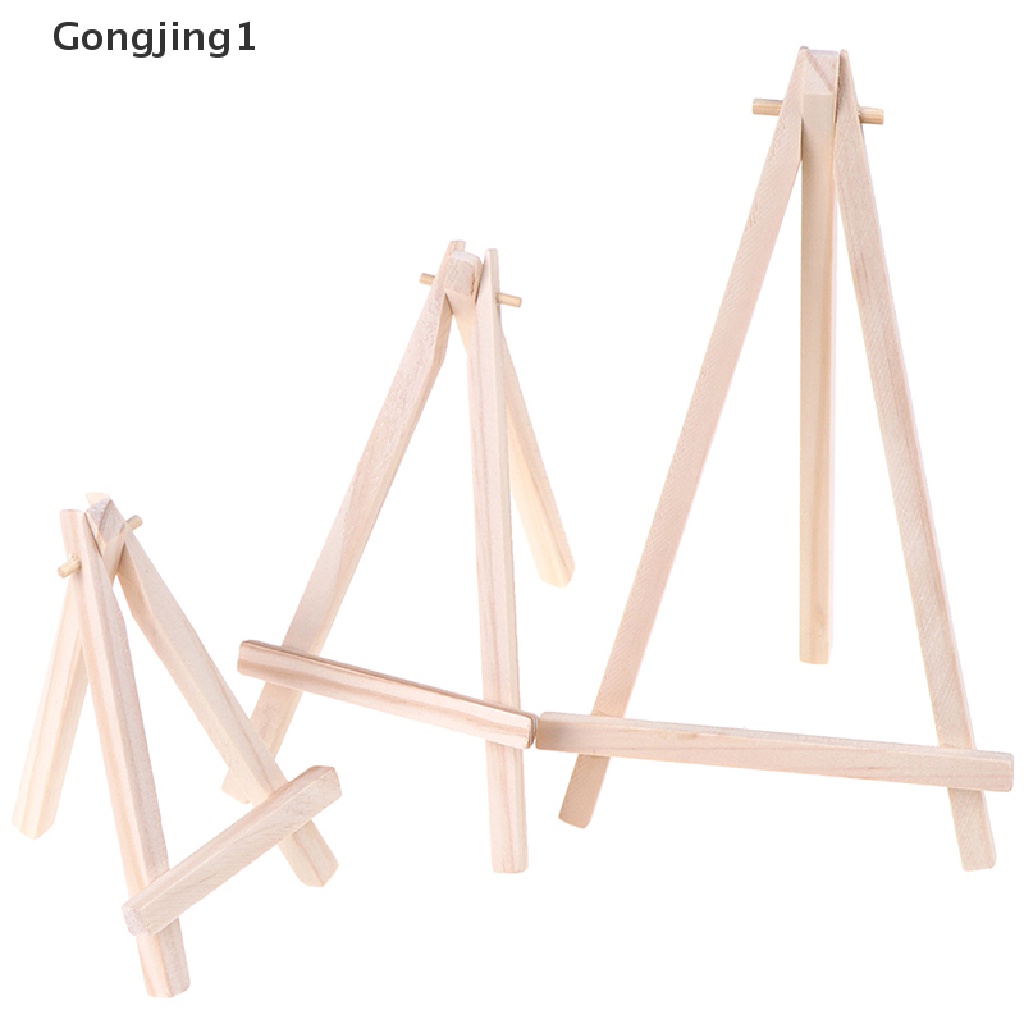 Gongjing1 Tripod Mini Bahan Kayu Untuk Display Lukisan Kanvas