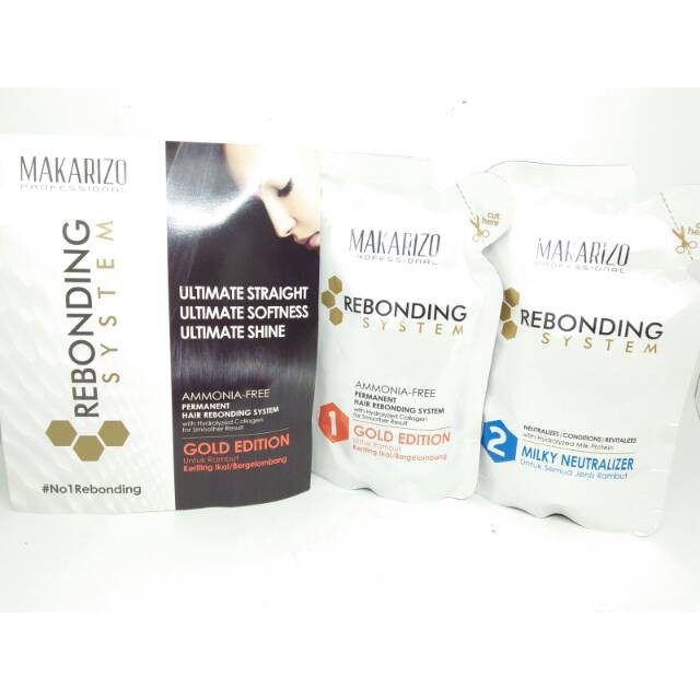 Makarizo PAKET Rebonding System Kit 2 x 125ml (Step 1+Step 2)*