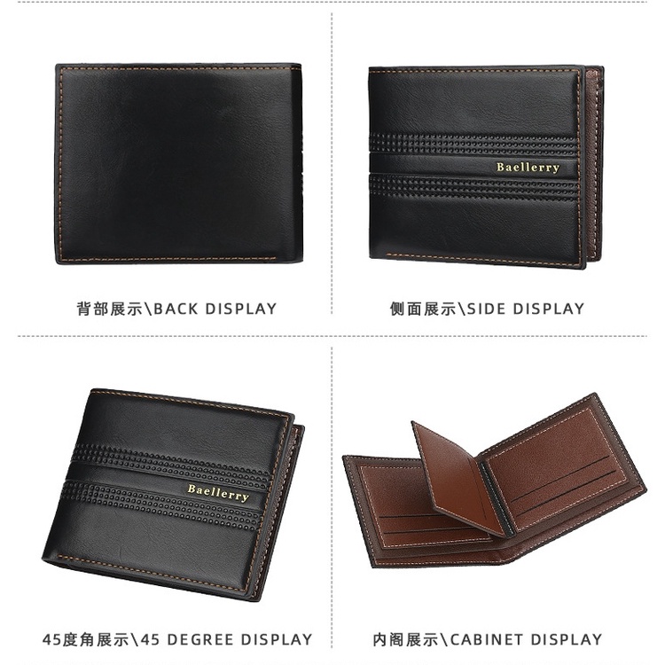 DOMPET IMPORT LIPAT PRIA BAELLERRY ORIGINAL PREMIUM NARDO KULIT SLOT BANYAK KARTU TIPIS KEREN COWOK PENDEK MURAH BATAM BRANDED