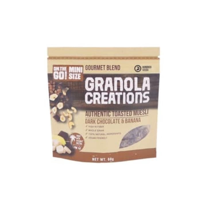 

HUNDRED SEEDS - GRANOLA CREATIONS DARK CHOCOLATE AND BANANA 60GR