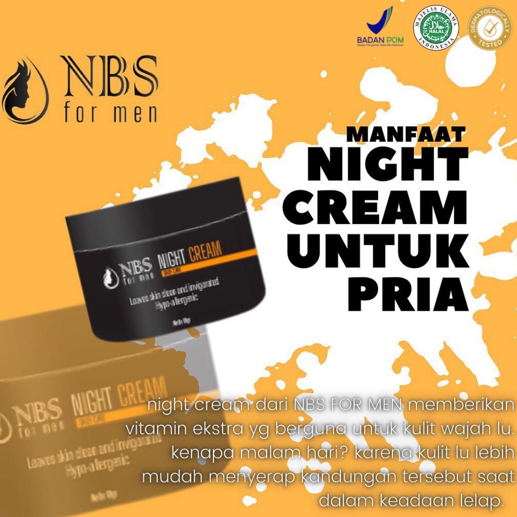NBS For Men Skincare Perawatan Wajah Pria Cream Pria BPOM Original