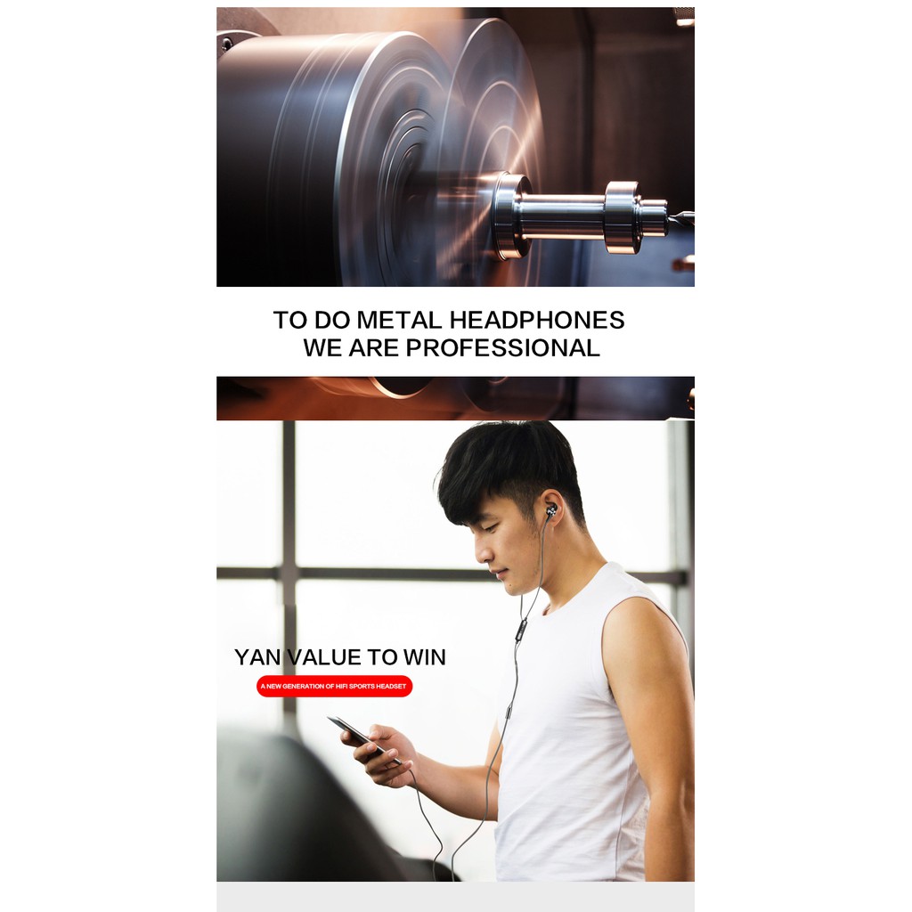 [KIRIM DARI JKT] QKZ DT1 Sport Running Earphone Headset with MIC