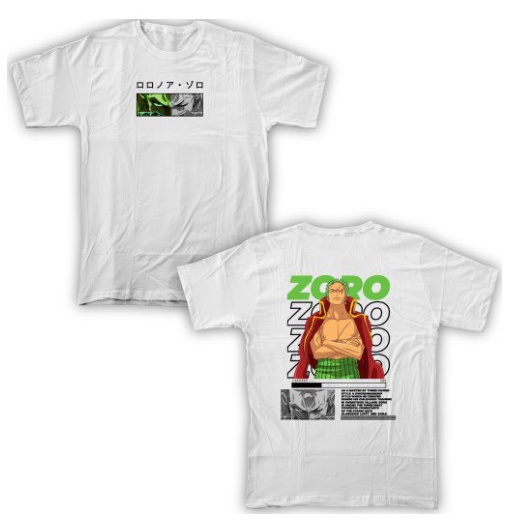 KAOS DISTRO ANIME ONE PIECE SERIES ZORO WANO BAHAN COTTON COMBED T-SHIRT UNISEX / SABLON DTF CEPAT JADI BISA BAYAR DI TEMPAT ( COD )