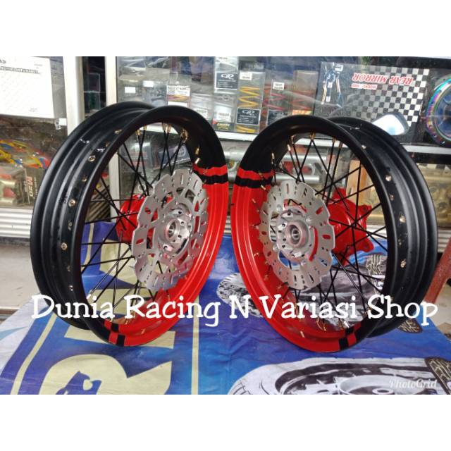 Paketan Velg Supermoto Honda CRF 150 Vleg lebar Supermoto ring 17 Tromol CRF