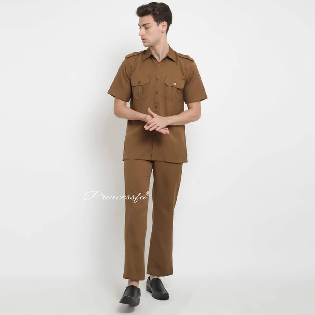 Seragam Safari Pria Safari Pemda Pria Pemda Tua Seragam Safari Dinas Safari PNS Lengan Pendek Pemda 