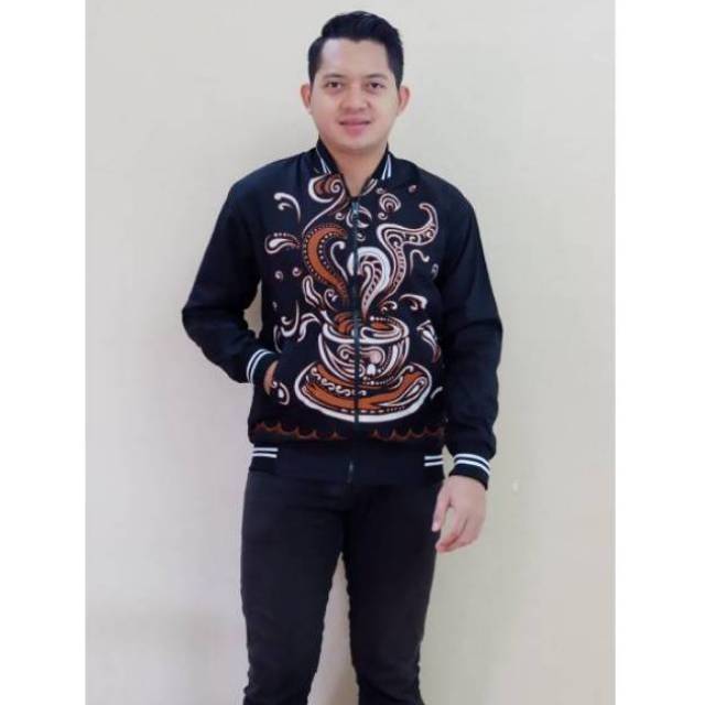 Jaket batik lapis furing ori solo sragenan motif baru