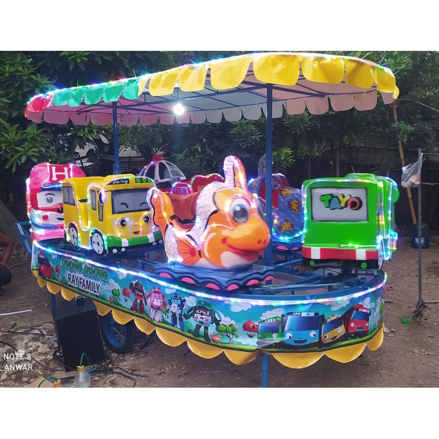 odong2 kereta panggung karakter campur fiberan