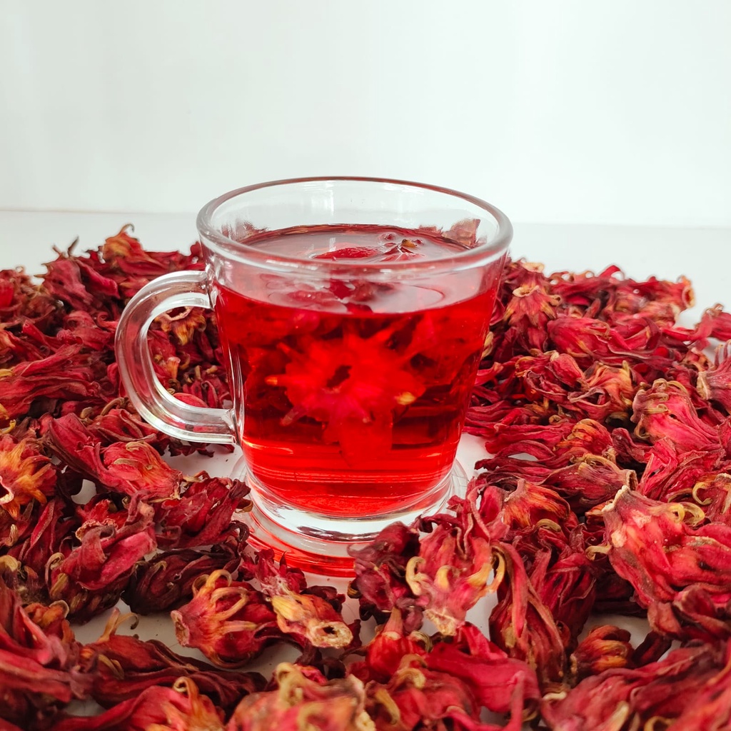 

ROSELLA MERAH KEMASAN 500 GRAM - TEH BUNGA ROSELLA