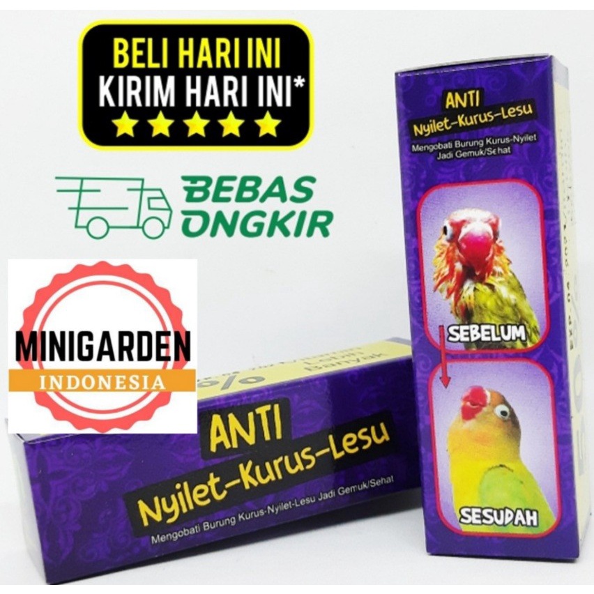 OBAT BURUNG ANTI NYILET KURUS LESU vitamin burung obat cacing burung