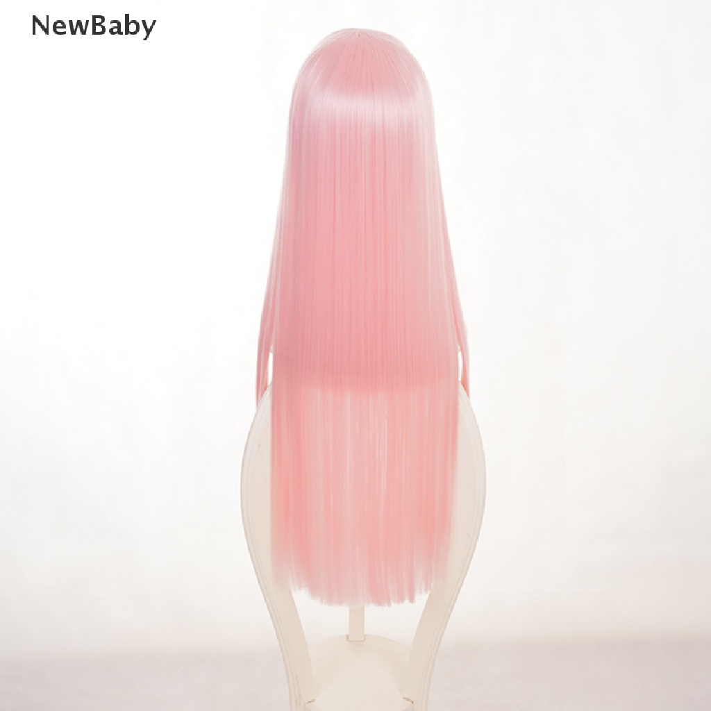 Wig Rambut Panjang Lurus Wanita Model Karakter Kartun Anime Zero TWO 02 Warna Pink Untuk Pestacosplay