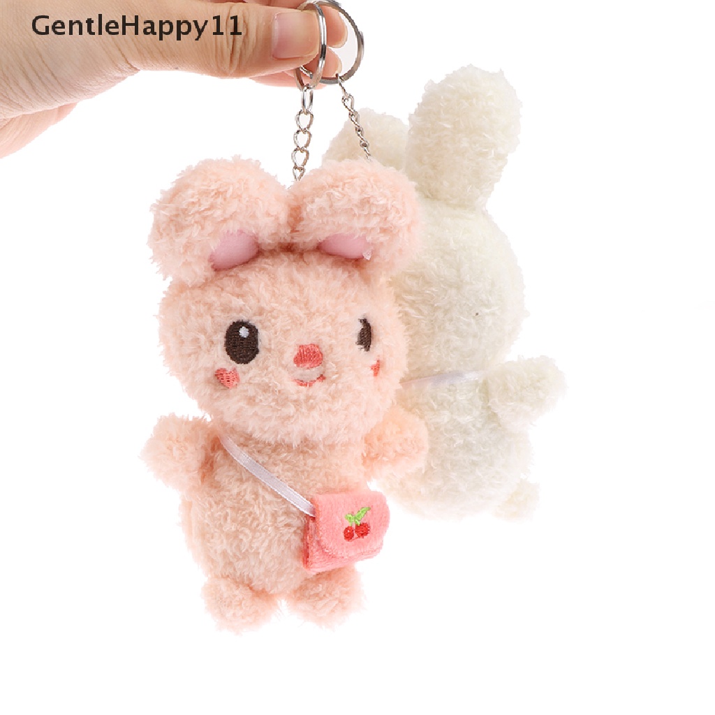 Gentlehappy Gantungan Kunci Boneka Kelinci Bahan Plush Ukuran 13CM