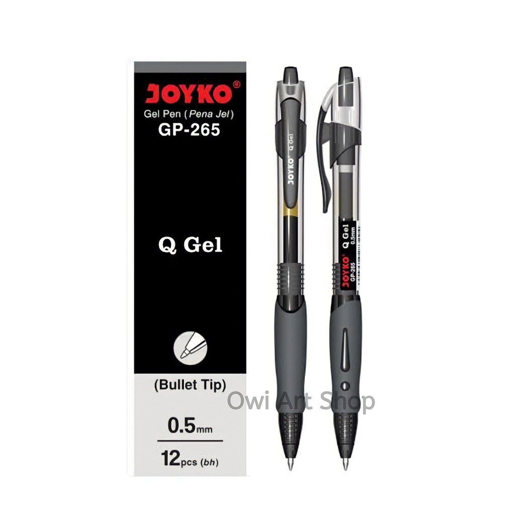 

Pulpen Gel Joyko GP-265 Bullet Tip 0.5mm - Satuan - Hitam