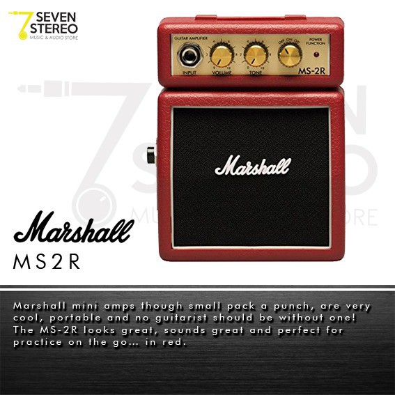 Marshall MS2 MS-2 MS2R Mini Amplifier RED