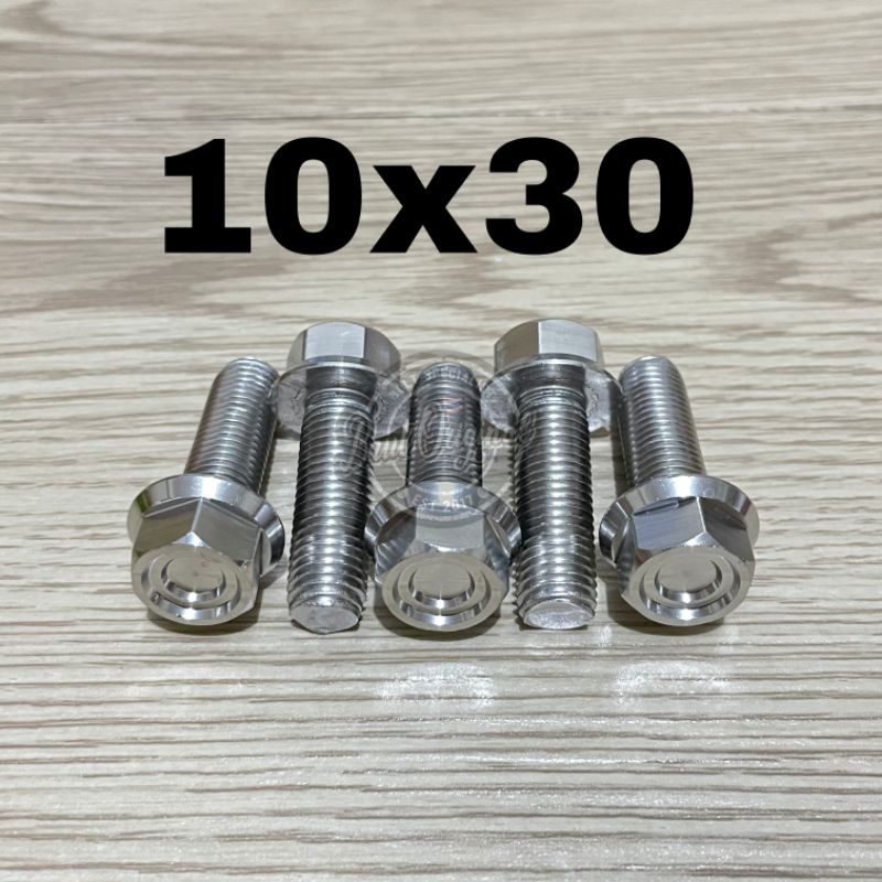 baut probolt hexagon matte ulir 10x30 drat 14 panjang 3 cm thailand stainless probolt new model not flower