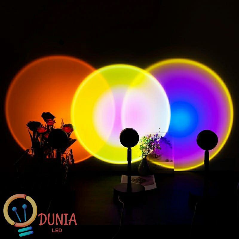 Sunset Lamp Lampu Tidur Proyektor LED Sunset/Sun/Rainbow USB LED Projection