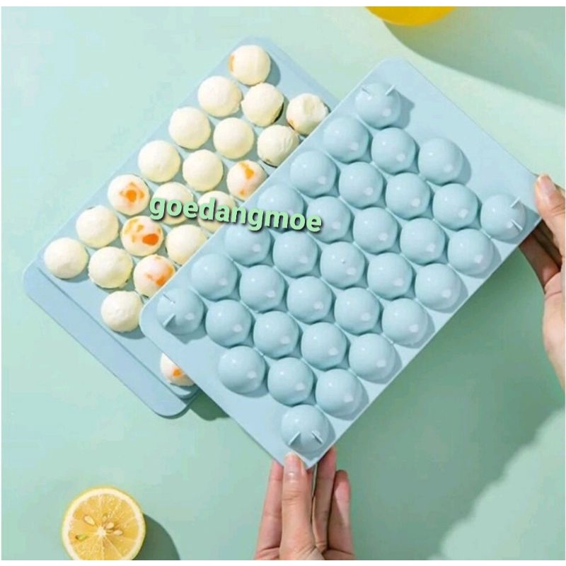 Cetakan es bulat jelly puding buah telur puyuh Ice tray ball silicone
