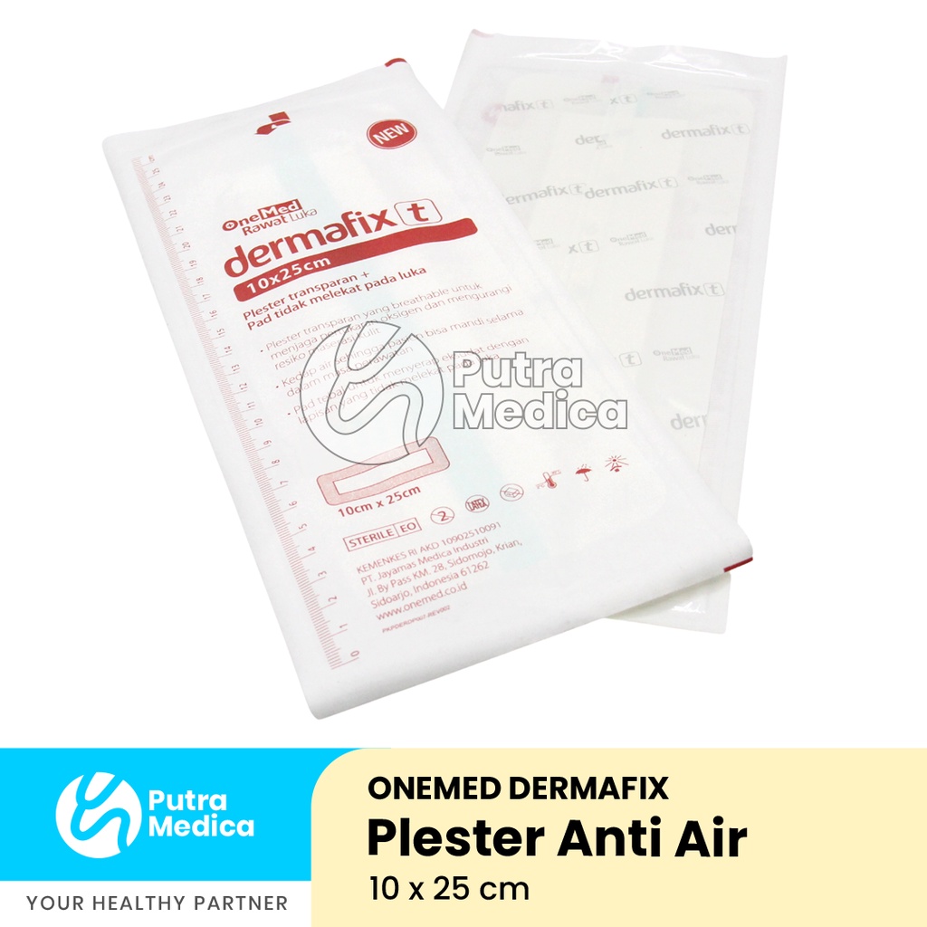 Onemed Dermafix T Plester Anti Air 10x25cm - 1 Pc / Plaster Penutup Pembalut Pasca Operasi Caesar / Pembungkus Luka Waterproof