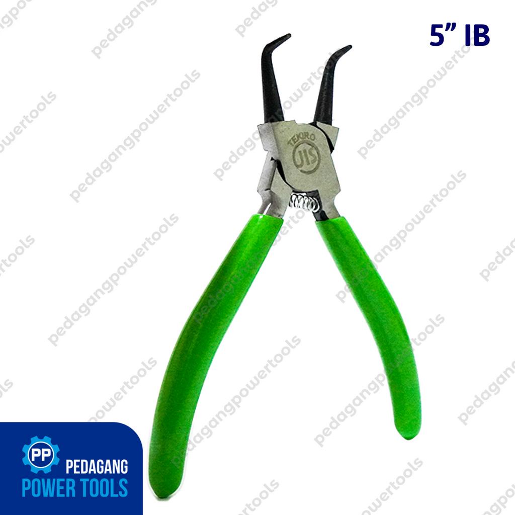 TEKIRO Tang Snapring Bengkok Tutup 5&quot; Circlip Spi Internal Bent Plier