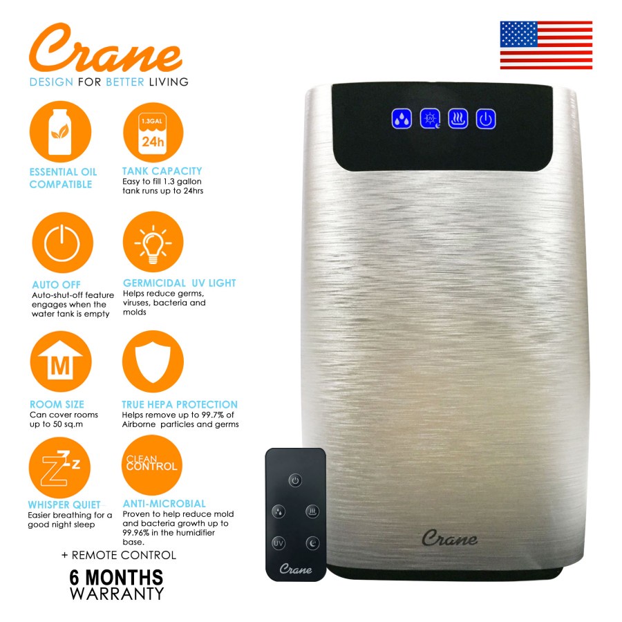 CRANE HUMIDIFIER 4 IN 1 TRUE HEPA FREE BUBBLE WRAP