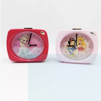 Jam Beker Weker Alarm Mini Model Kotak Karakter Disney Anak