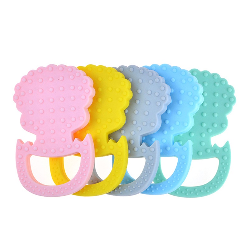 Mary Mainan Teether Bayi Bentuk Kartun Dinosaurus Bahan Silikon Food Grade BPA Free