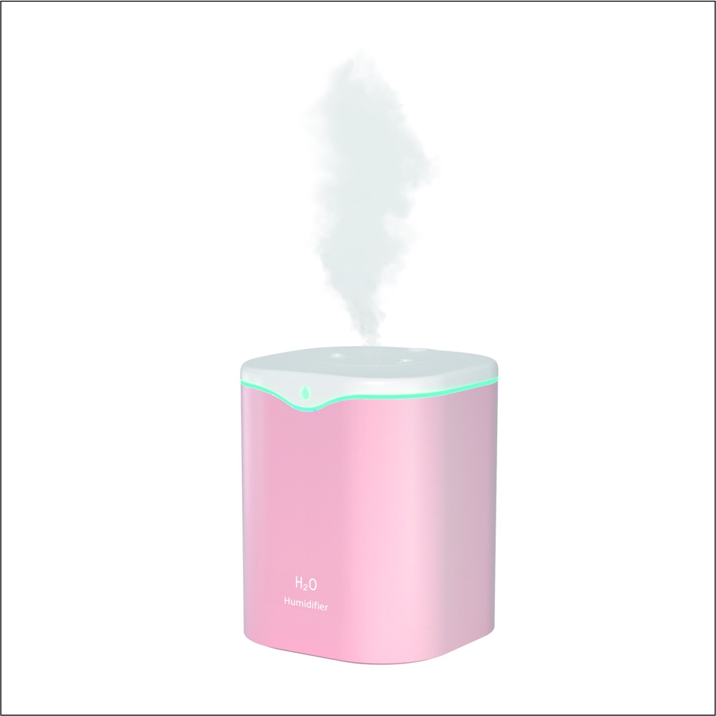 Moi 2000ML H2O Humidifier Diffuser Aromaterapi Air Purifier-Single-Pink