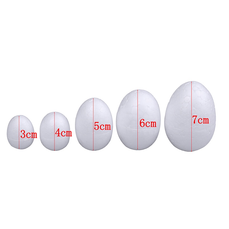 10pcs 3 / 4 / 5 / 6 / 7CM Telur Paskah Bahan Foam