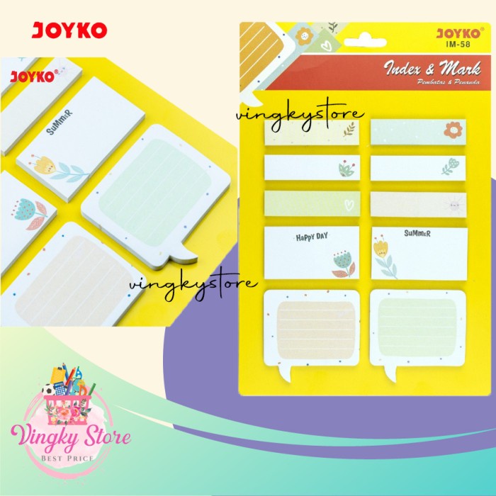 

Eklusif Index Mark Im-58 Joyko / Penanda Pembatas (Kertas) Limited