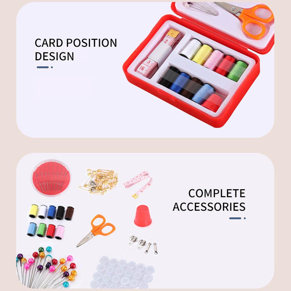 insta ssewing kit 112 - set alat jahit jarum benang lengkap sewing box peralatan jahit