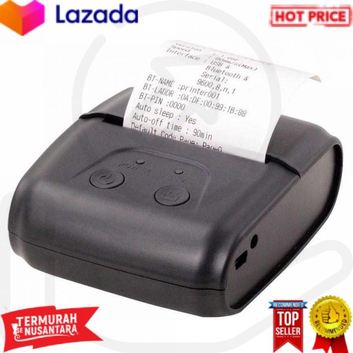 Thermal Printer Xprinter POS Bluetooth 58mm - XP-P200 [Hitam]