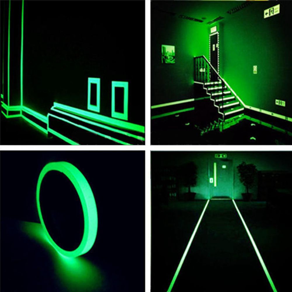 SUYOU Fashion Luminous Tape 5 Sizes Green Fluorescent Car reflective strip Warning Stickers Self-adhesive Safety Sign Glow In The Dark moto safe Hot Home Stage Decorations