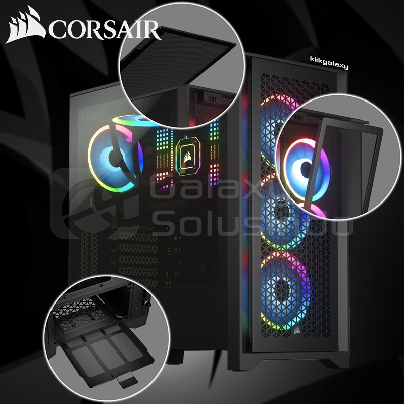 Corsair 4000D AIRFLOW Tempered Glass Mid-Tower ATX Gaming Case - Black