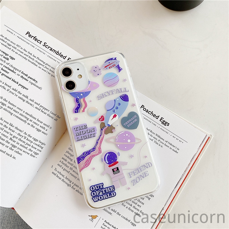 Case  Samsung Motif Kartun Doodle Casing Samsung A12 A51 A71 A02s M30S M21 A11 M11 A31 M31 A21S A10S A20S A50 A30 A20 A10 A30S A50S A70 A30S A750 A20 Oppo A53 A33 A5 A9 2020 Vivo Y30 Y50 Y30i Y20 Y20i Gambar Label Luar Angkasa-4