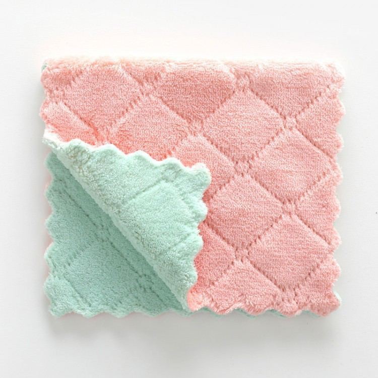 Kain Lap Dapur Anti Minyak Microfiber Lap Piring Multifungsi Serbaguna Edgeless