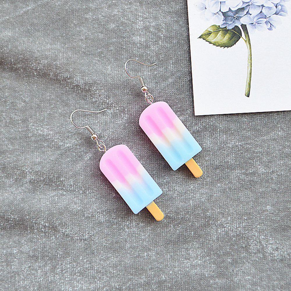 Lily 1pasang Resin Eardrop Fashion Warna-Warni Menjuntai Drop Earrings