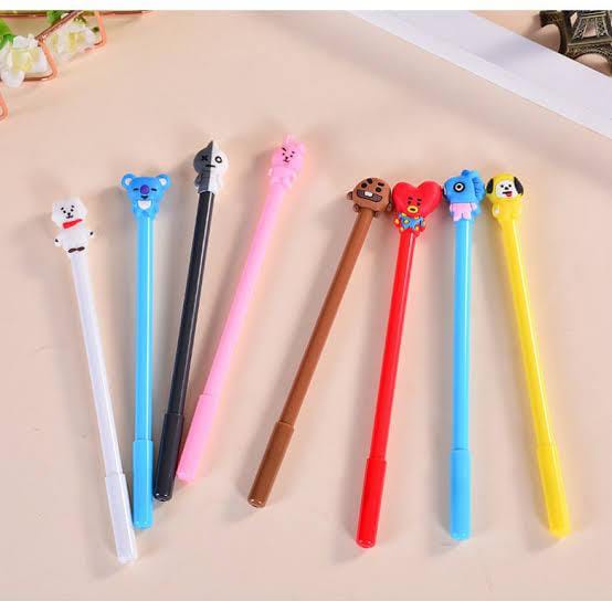 

Pena BTS Bangtan Boys ARMY KPOP Cartoon Black Ink Gel Pen Import Murah / Pena BTS