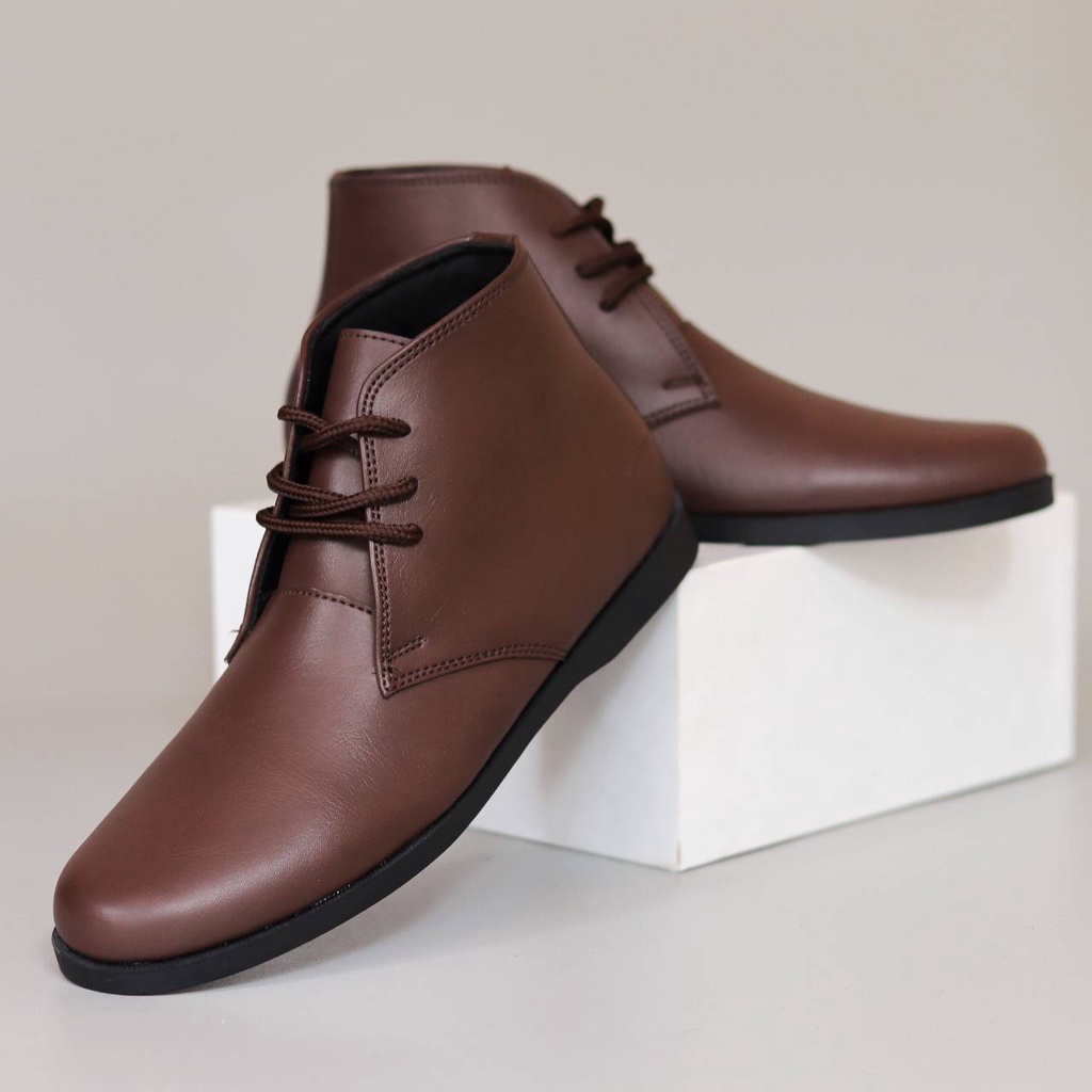 RIGA|Sepatu Formal Pria Pantofel Hitam kerja kantor Casual Trendy