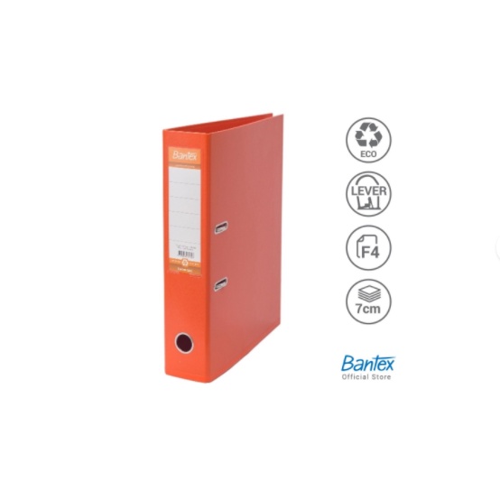 

Bantex Lever Arch File Ordner Plastic Folio 7cm Orange #1465 12