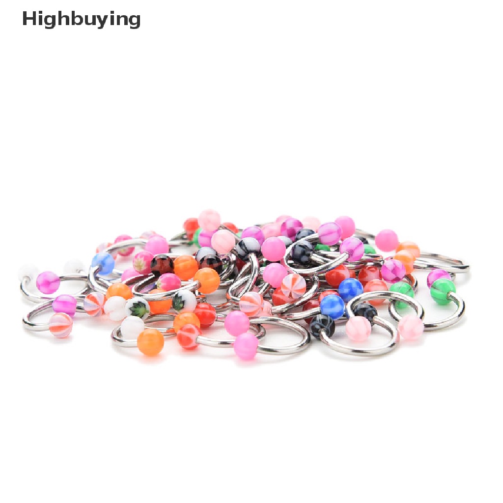 Hbid 10PCs Anting Tindik Alis / Bibir / Lidah / Hidung / Pusar / Perut / Tubuh Glory