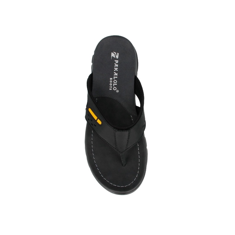 SANDAL JEPIT PAKALOLO PRIA ORIGINAL CASUAL KULIT ASLI HITAM PB06