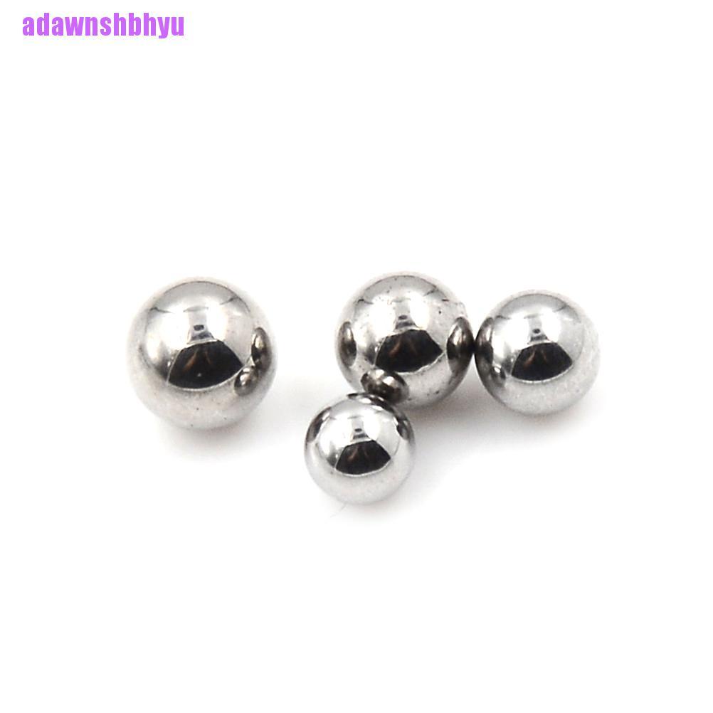 100 Pcs Bola Bearing Baja Pengganti Warna Silver Ukuran 4 / 4.5 / 5 / 5.5MM Untuk Sepeda