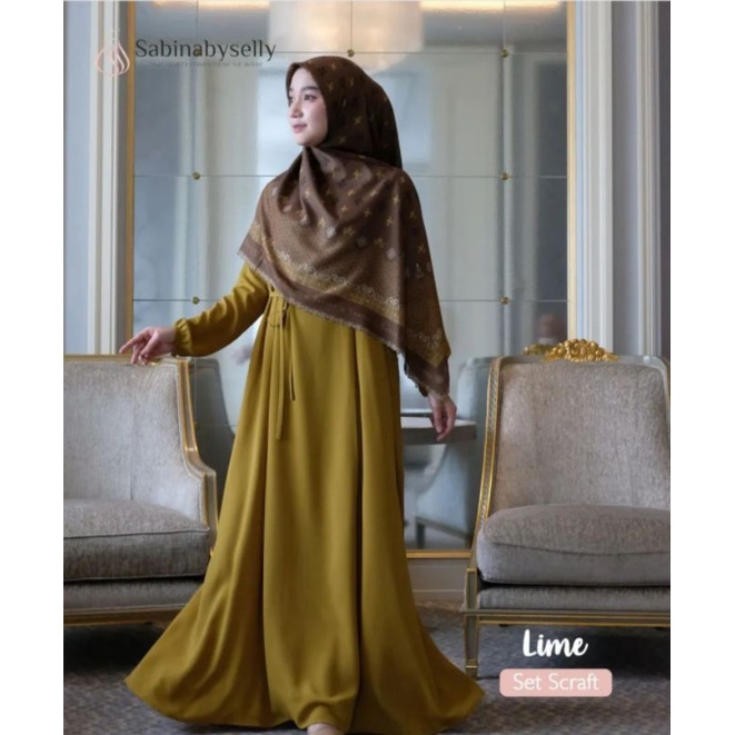 venetta dress//scraft//hijab//kerudung//monogram//gamis//sabinaselly//dress premium