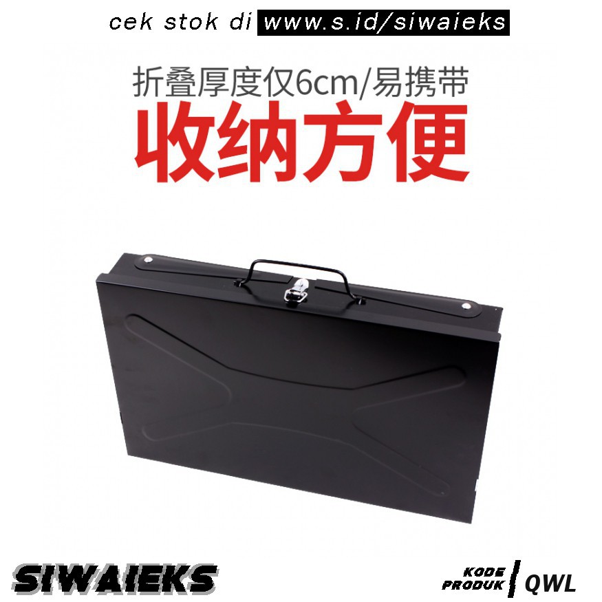 Grab Medan QWL Alat Panggang Arang BBQ Outdoor Grill Stove Foldable - HWSK77 Hitam