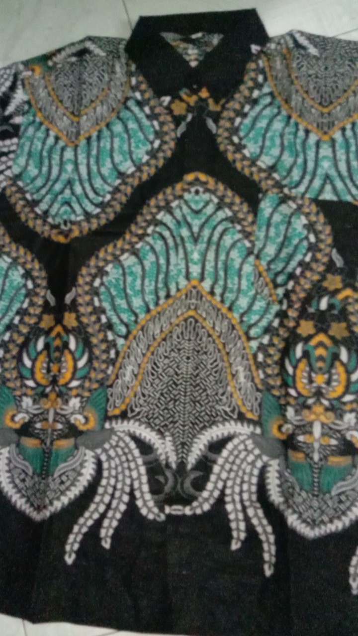 022 Zahira Batik Hrb026 Kenongo Hem Kemeja Batik Pria Lengan Pendek  Katun Primis Halus M L Xl